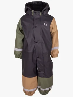 Regntøj|Lindberg Fagerhult Foret Regndragt, Anthracite/Green Grøn/Grå/Beige