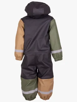 Regntøj|Lindberg Fagerhult Foret Regndragt, Anthracite/Green Grøn/Grå/Beige