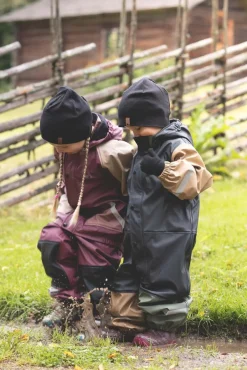 Regntøj|Lindberg Fagerhult Foret Regndragt, Anthracite/Green Grøn/Grå/Beige