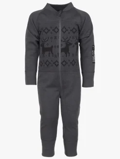 Undertøj|Uldtøj|Lindberg Kåbdalis Merino Termoundertøjs-heldragt Merinomix, Anthracite Grå