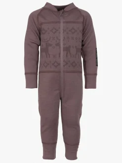 Undertøj|Uldtøj|Lindberg Kåbdalis Merino Termoundertøjs-heldragt Merinomix, Dusty Mauve Lilla