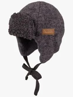 Uldtøj|Vintertøj|Lindberg Lappland Hue Uldblanding, Anthracite Grå