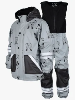 Regntøj|Lindberg Lekhyttan Foret Regnsæt, Grey/Black