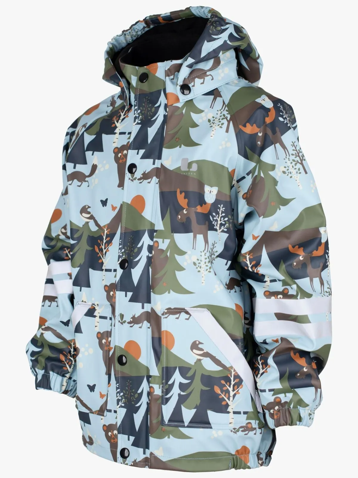 Regntøj|Lindberg Lekhyttan Foret Regnsæt, Light Blue/Brown