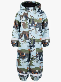 Regntøj|Lindberg Lekhyttan Foret Regndragt, Light Blue/Brown