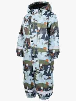 Regntøj|Lindberg Lekhyttan Foret Regndragt, Light Blue/Brown