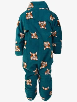 Fleecetøj|Lindberg Luleå Fleecedragt, Dark Teal Grøn/Blå