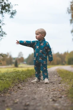 Fleecetøj|Lindberg Luleå Fleecedragt, Dark Teal Grøn/Blå