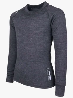 Undertøj|Uldtøj|Lindberg Merino Skiundertøj JR Merinomix, Black Melange Sort