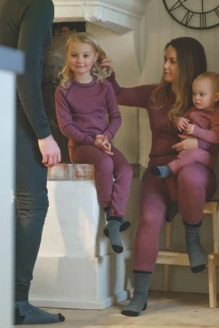 Børn Lindberg Undertøj-Merino Skiundertøj JR Merinomix, Dry Rose