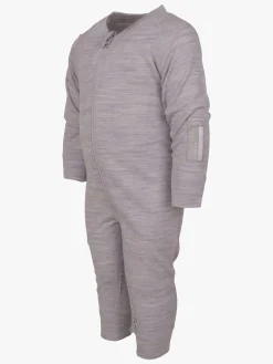 Undertøj|Uldtøj|Lindberg Merino Termoundertøjs-heldragt Merinomix, Gråmeleret Grå