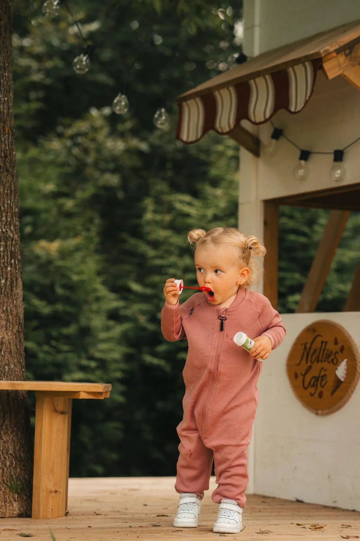 Børn Lindberg Heldragter|Uldtøj-Rocco Merino Babyflyverdragt, Rose
