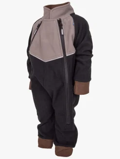 Fleecetøj|Lindberg Stormy Vindtæt Fleecedragt, Sort/Grå Sort/Grå