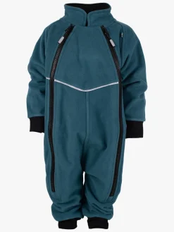 Fleecetøj|Lindberg Stormy Vindtæt Fleecedragt, Dark Teal Blå