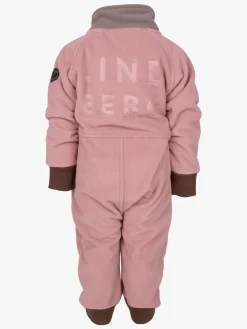 Børn Lindberg Fleecetøj-Stormy Vindtæt Fleecedragt, Grå/Blush