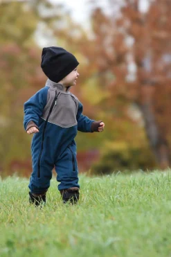 Fleecetøj|Lindberg Stormy Vindtæt Fleecedragt, Grå/Mørkeblå Blå/Grå