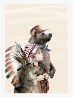 Interiør|LinnWold Linn Wold Plakat 30x40 Lille Headdress Flerfarvet