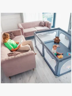 Lionelo Sikkerhed-WILLOW Kravlegård  til Barn & Baby, Sand