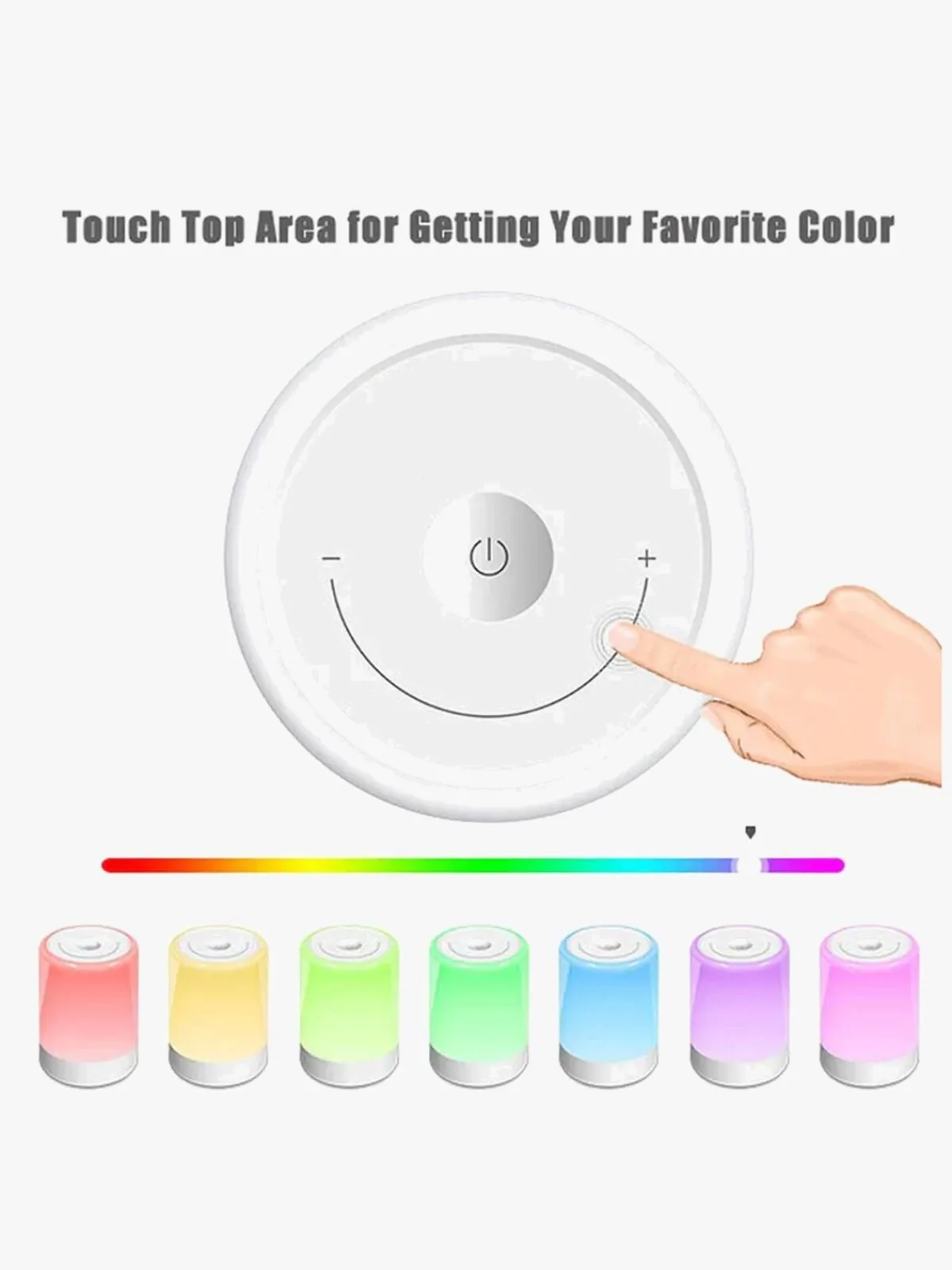 Lamper & Belysning|Lippa Colorful Touch Natlampe, Hvid