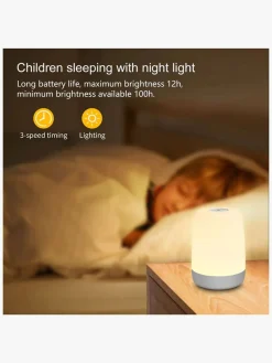 Børn Lippa Lamper & Belysning-Colorful Touch Natlampe Timer, Hvid