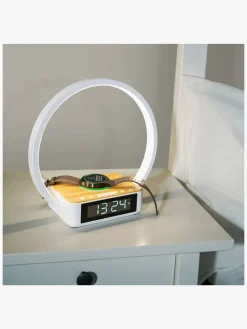 Interiør|Lippa Natlampe med Vækkeur, Hvid