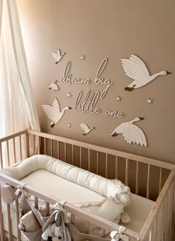 Børn Liswycina Interiør-lis wycina Dream Big Little One 2 Vægdekoration Gæs