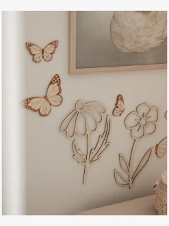 Børn Liswycina Interiør-Flowers & Butterflies Vægdekoration