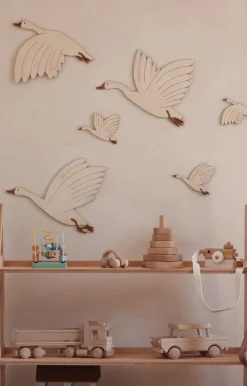 Interiør|Liswycina Flying Geese Vægdekoration Træ Venstre