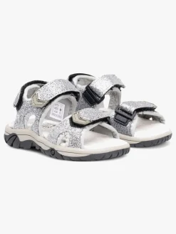 Børn LittleChamps Sandaler & Klipklapper-Little Champs Race Glitter Sandaler Silver