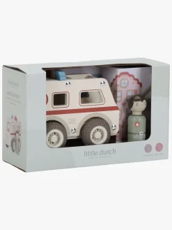 Legetøjsbiler & -Fartøjer|LittleDutch Little Dutch Ambulance med Figur Hvid