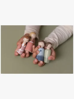 Dukker & Bamser|LittleDutch Little Dutch Dukkesæt til Dukkehus, Familien Rosa