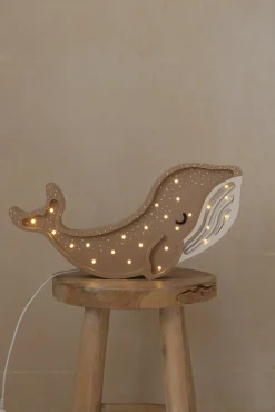 Børn LittleLights Lamper & Belysning-Little Lights Lampe Hval, Cinnamon Brown
