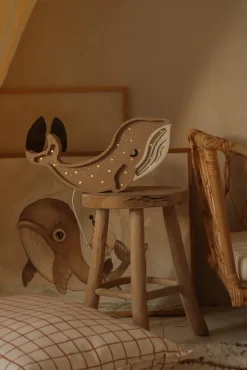 Børn LittleLights Lamper & Belysning-Little Lights Lampe Hval, Cinnamon Brown