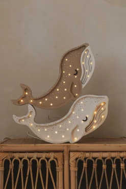 Børn LittleLights Lamper & Belysning-Little Lights Lampe Hval, Cinnamon Brown