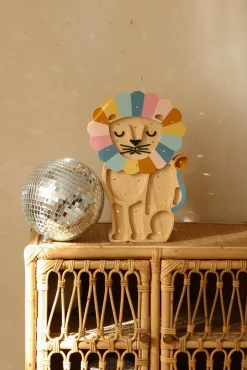 Lamper & Belysning|LittleLights Little Lights Lampe Løve, Retro Rainbow Flerfarvet