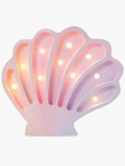 Børn LittleLights Lamper & Belysning-Little Lights Lampe Muslingeskal, Mermaids Pink