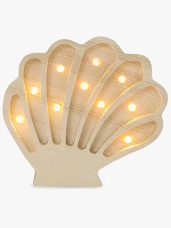 Børn LittleLights Lamper & Belysning-Little Lights Lampe Muslingeskal, Coastal Wood