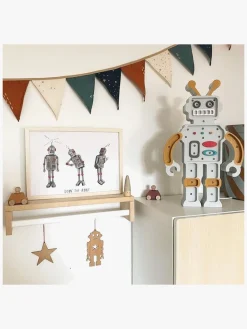 Børn LittleLights Lamper & Belysning-Little Lights Lampe Robot, Metallic Grå