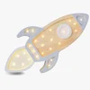Lamper & Belysning|LittleLights Little Lights Lampe Rumraket, Grey Wood