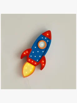 Lamper & Belysning|LittleLights Little Lights Lampe Rumraket, Navy/Rød Rød