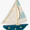 Lamper & Belysning|LittleLights Little Lights Lampe Sejlbåd, Blågrøn