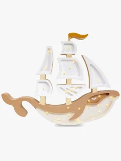 Lamper & Belysning|LittleLights Little Lights Lampe Skib, Pirate Brown Brun