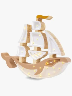 Lamper & Belysning|LittleLights Little Lights Lampe Skib, Pirate Brown Brun