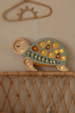 Børn LittleLights Lamper & Belysning-Little Lights Lampe Skildpadde, Galapagos Sage