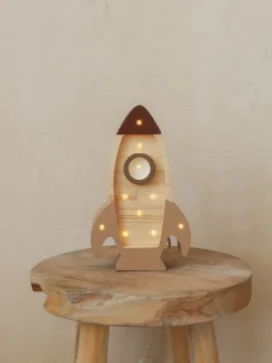 Lamper & Belysning|LittleLights Little Lights Mini Lampe Rumraket, Cappucino Brun