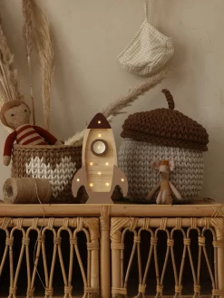 Lamper & Belysning|LittleLights Little Lights Mini Lampe Rumraket, Cappucino Brun