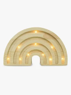 Lamper & Belysning|LittleLights Little Lights Mini Lampe Regnbue, Wood Beige