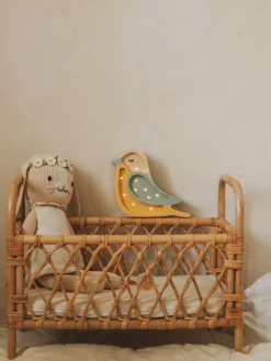 Lamper & Belysning|LittleLights Little Lights Mini Lampe Fugl, Khaki/Light Mustard Gul