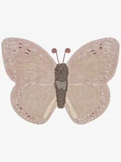 Børn LorenaCanals Gulvtæpper-Lorena Canals Vaskbart Dyretæppe 90x120 Baby Sommerfugl