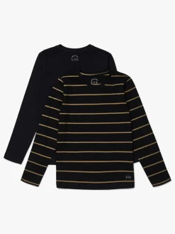 Børn LucaLola Overdele-Luca & Lola Abel Langærmet T-Shirt 2-pak, Black/Stripes